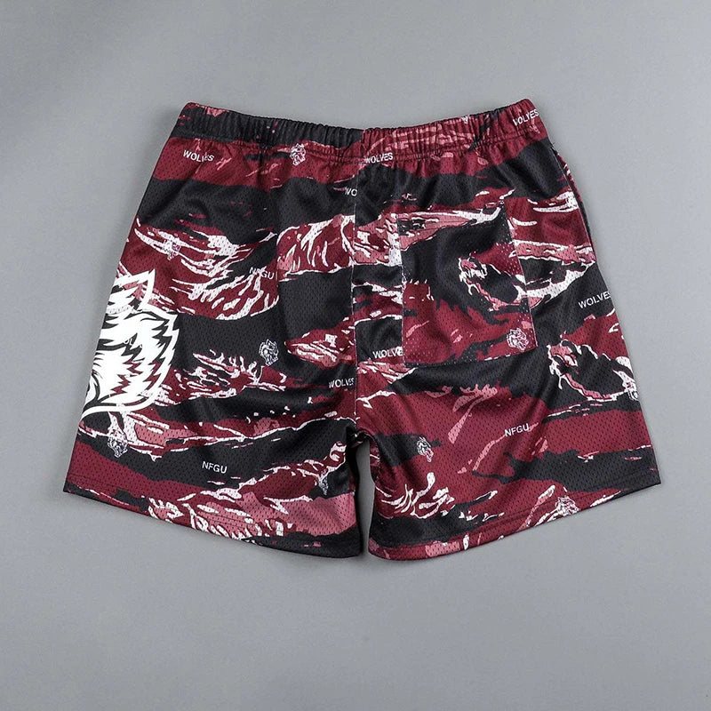 2023New Men Gym Fitness Loose Mesh Shorts Fashion Joggers Summer Quick-dry Cool Shorts Male Casual Beach Shorts Men sport shorts