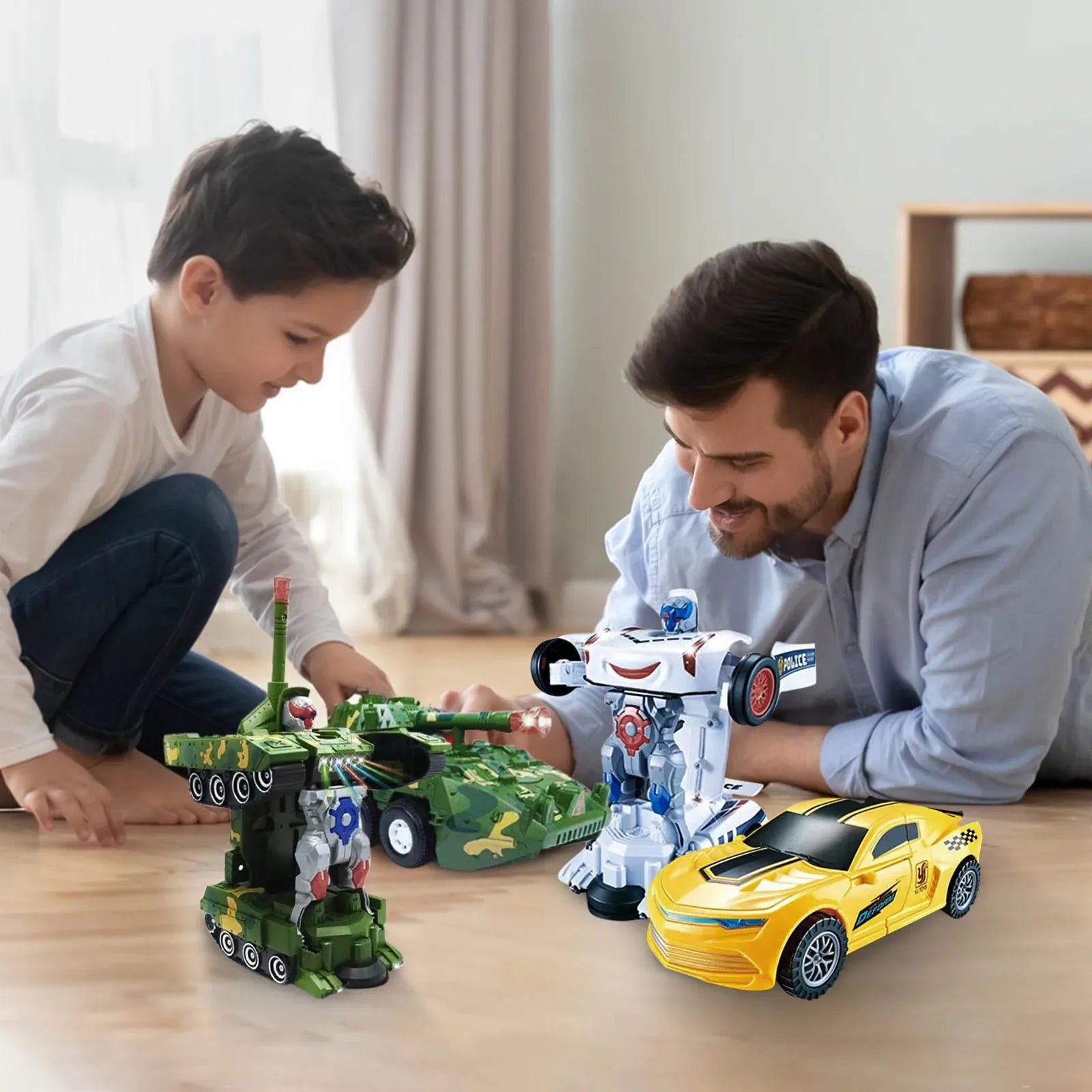 צעצוע רובוטים קרביים עם אפקטים מיוחדים 🤖✨