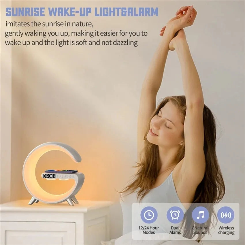 ™Lit-Lamp - שעון מעורר, תאורה, רמקול ומטען אלחוטי