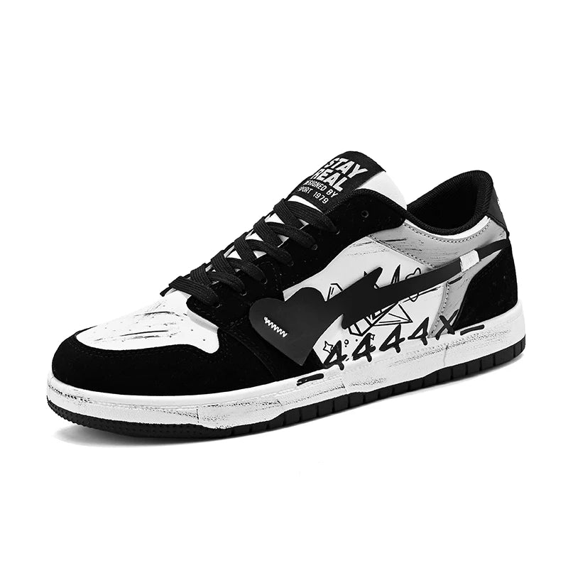 Autumn Men's Casual Sneakers Creative Heart Tennis Sport Running Shoes Male Skateboard Flats Sneakers Walking Jogging Trainers - Lucien Store