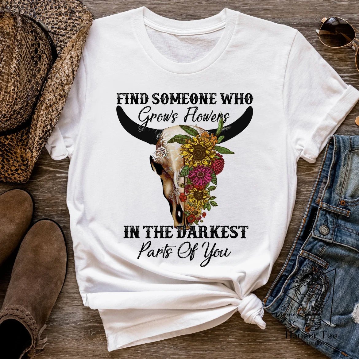 Fashion Versatile Cow Skull Shirt Printed Short Sleeve T - shirt Casual Cute Women's Pattern T - shirt Dress Summer Short Sleeve Wom - Lucien Store