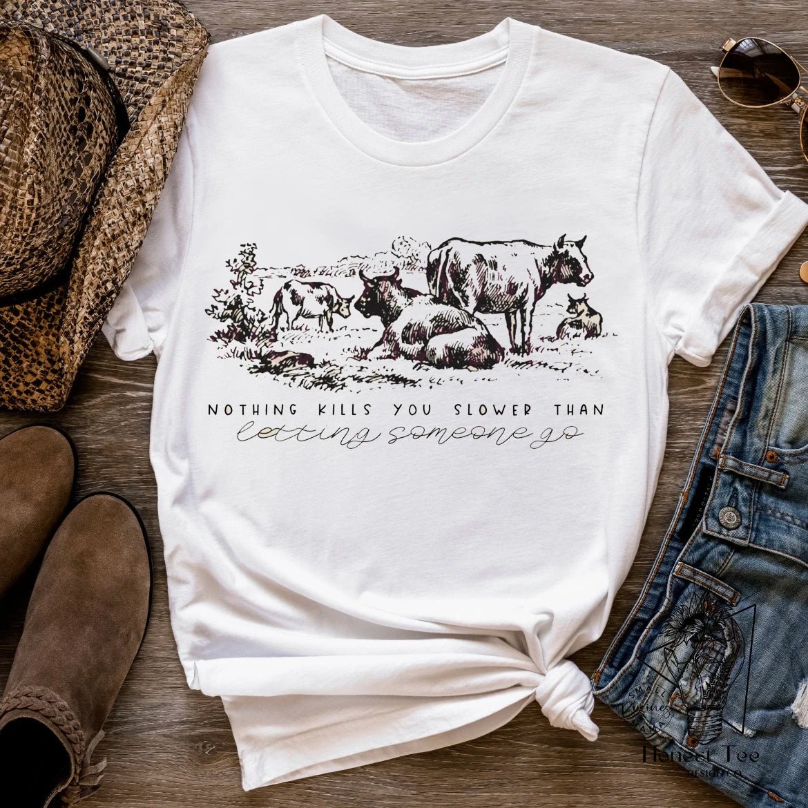 Fashion Versatile Cow Skull Shirt Printed Short Sleeve T - shirt Casual Cute Women's Pattern T - shirt Dress Summer Short Sleeve Wom - Lucien Store