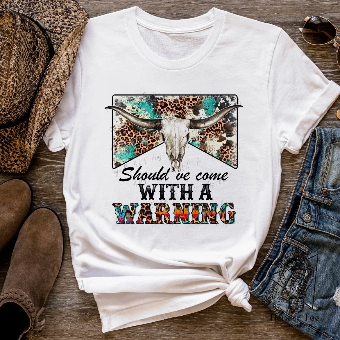 Fashion Versatile Cow Skull Shirt Printed Short Sleeve T - shirt Casual Cute Women's Pattern T - shirt Dress Summer Short Sleeve Wom - Lucien Store