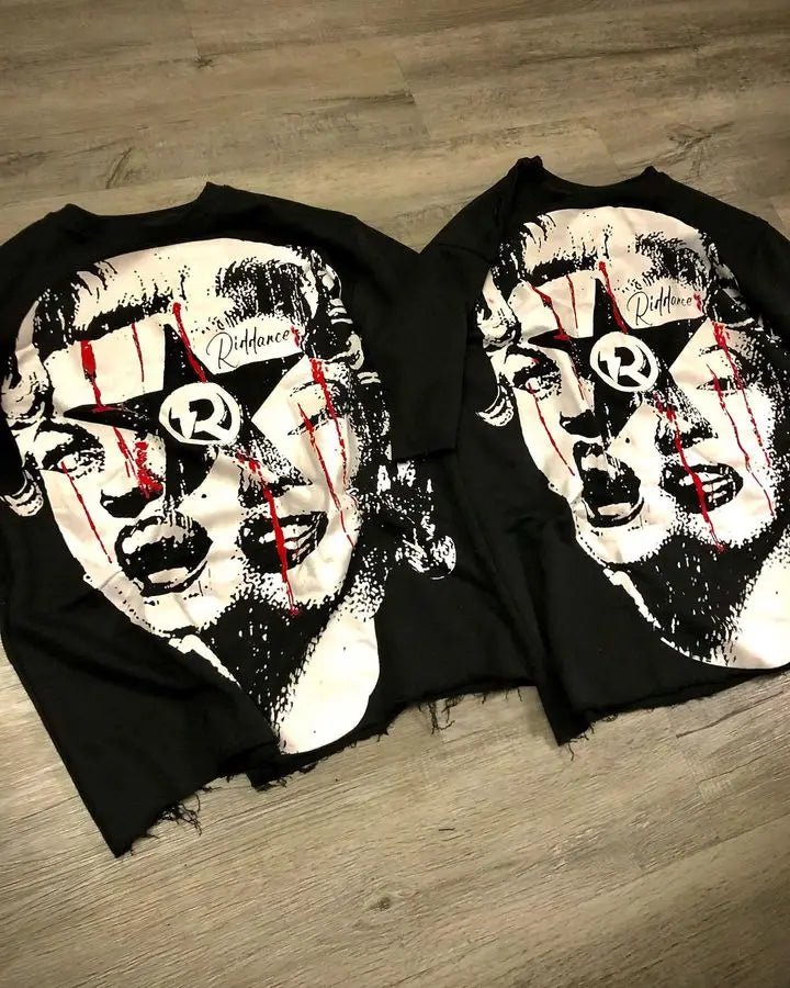 Gothic Punk Oversized Graphic T Shirts Y2k Top Hip Hop Harajuku Short Sleeved Men Women Loose Versatile T Shirt Streetwear Hot - Lucien Store