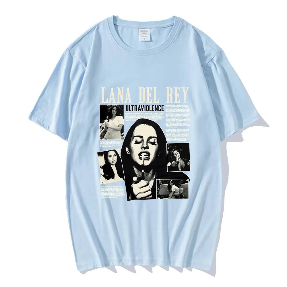 Lana Del Rey Singer Printing T - shirt Short Sleeve Cotton Soft Tee - shirt Spring Summer Casual Men/Women Tshirts Camisas O - neck - Lucien Store