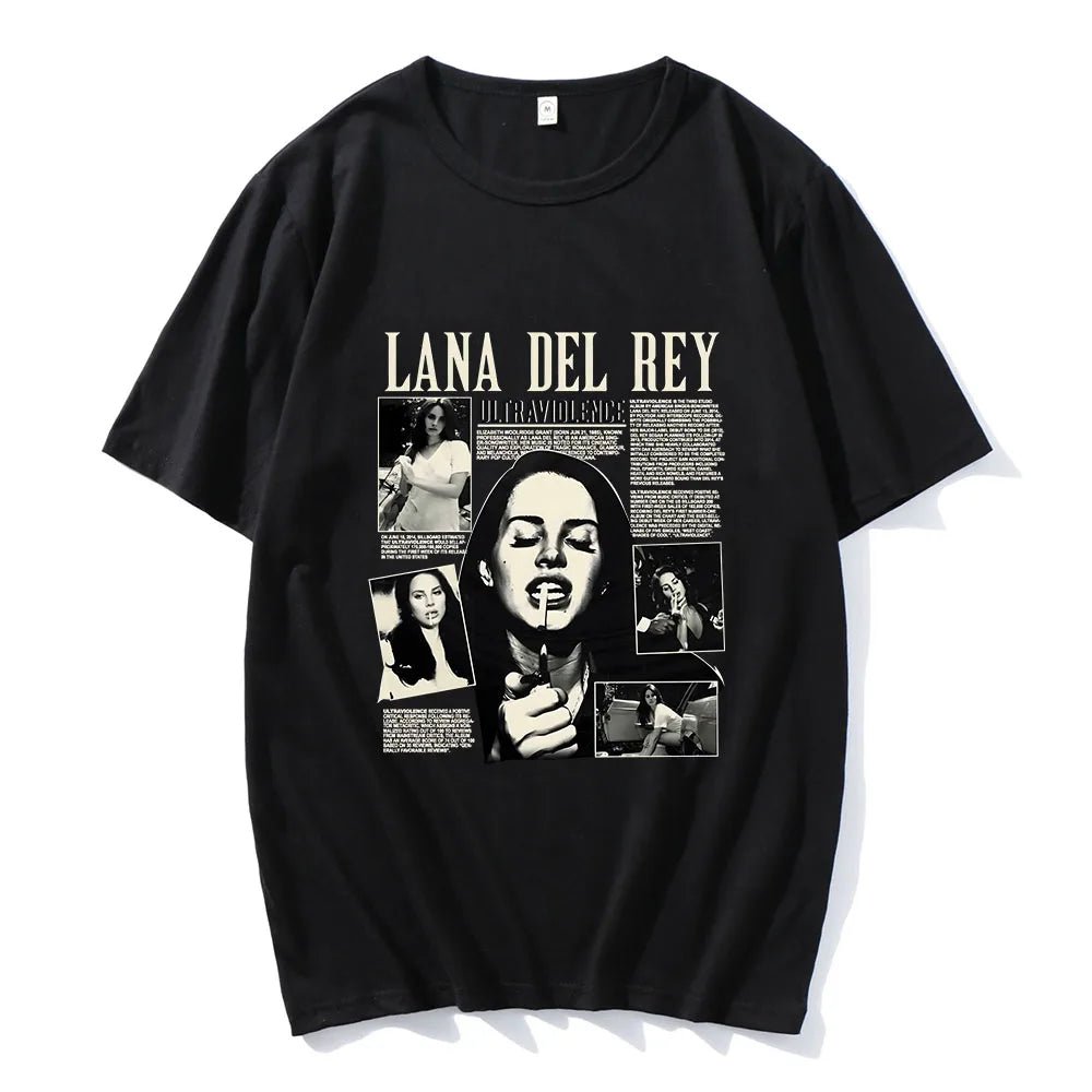 Lana Del Rey Singer Printing T - shirt Short Sleeve Cotton Soft Tee - shirt Spring Summer Casual Men/Women Tshirts Camisas O - neck - Lucien Store