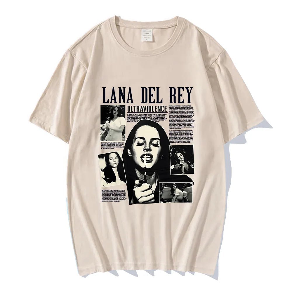 Lana Del Rey Singer Printing T - shirt Short Sleeve Cotton Soft Tee - shirt Spring Summer Casual Men/Women Tshirts Camisas O - neck - Lucien Store