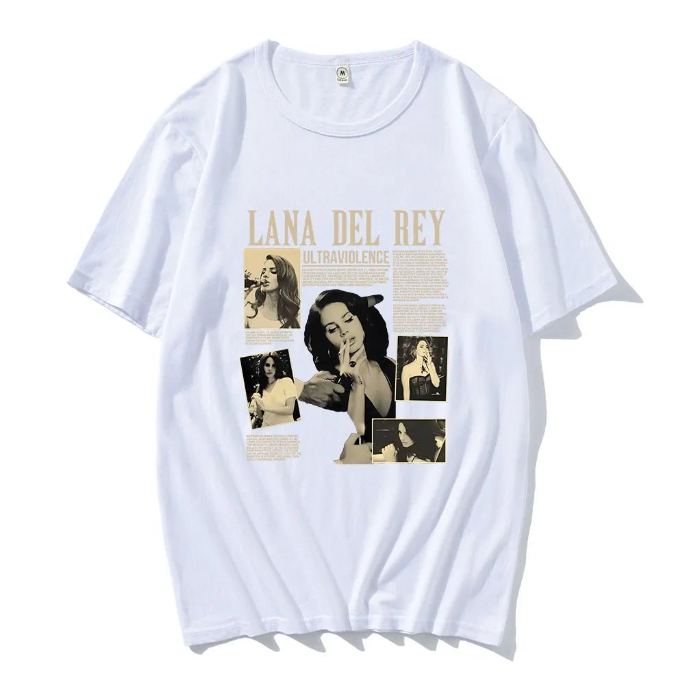 Lana Del Rey T - shirt Famous Singer Graphic Printing Tee - shirt Cotton High Quality Soft Tshirts Short Sleeve Spring Summer Tees - Lucien Store
