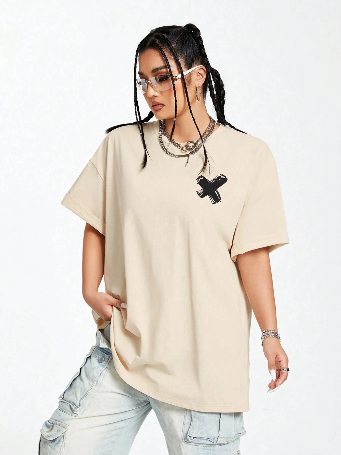 Simple Graffiti Style Printing T Shirt Women Street Sport Short Sleeve Fashion Summer Tees Clothing Cool Breathable T - Shirts - Lucien Store
