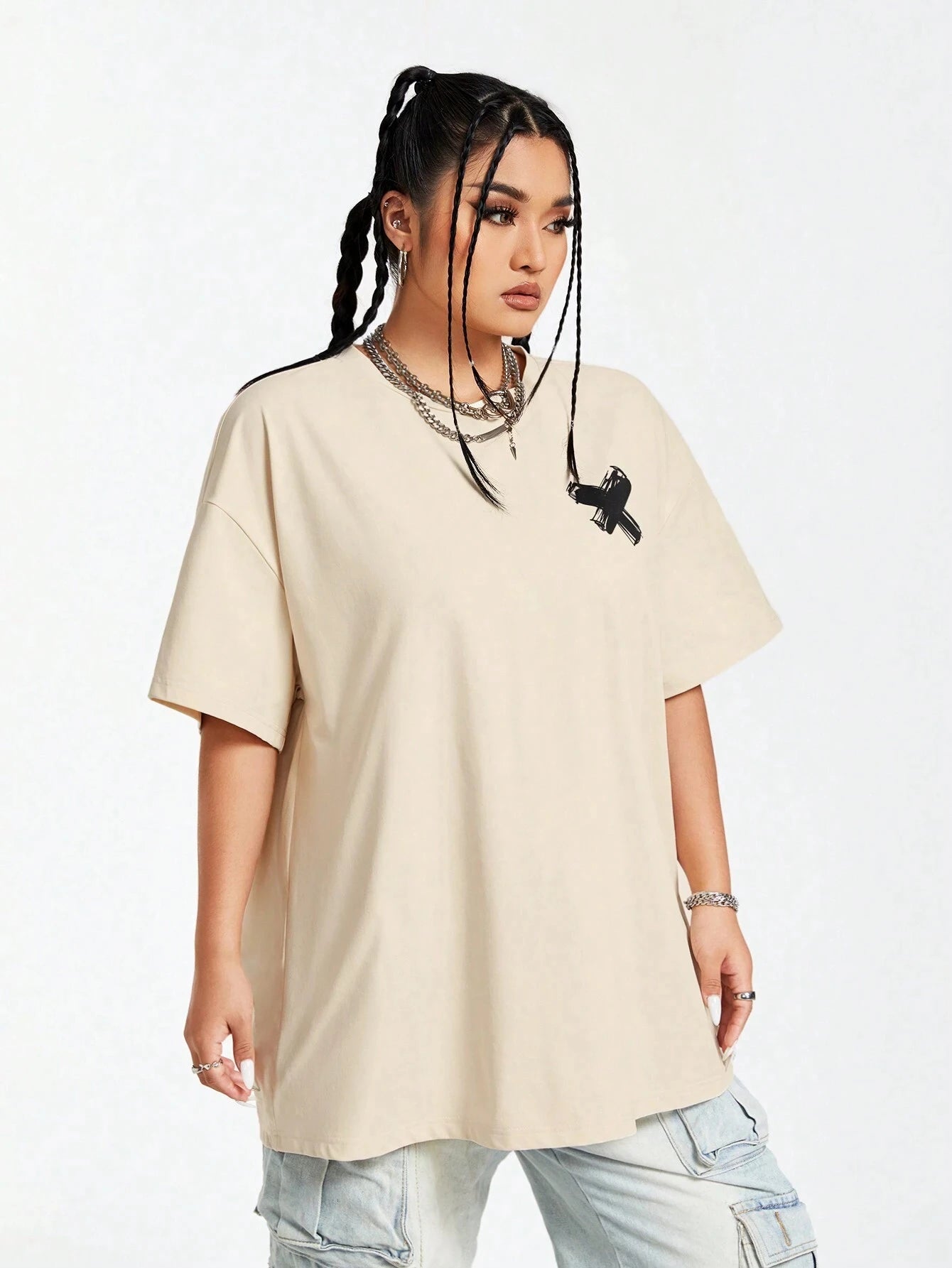 Simple Graffiti Style Printing T Shirt Women Street Sport Short Sleeve Fashion Summer Tees Clothing Cool Breathable T - Shirts - Lucien Store
