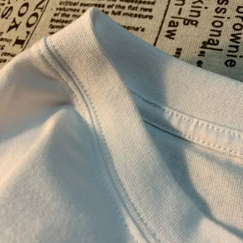 Vintage Letter Printing Oversized Short Sleeve Women TShirt Man Hip Hop Short Sleeve Streetwear T - shirt Clothes Loose Tee - Lucien Store