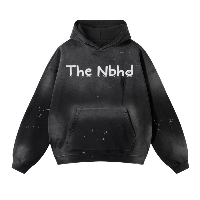 Vintage Wash Frayed Fleece Hoodie - 360 GSM - Lucien Store
