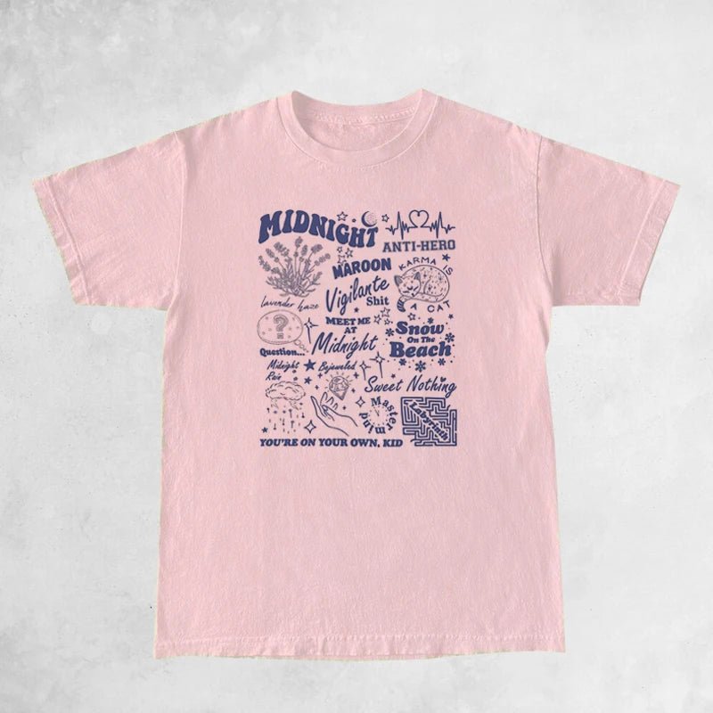 Women Vintage Music Concert T Shirt Casual Short Sleeve Fandom Graphic Tees Trendy Fashion T - Shirts Female Hippie Retro Tops - Lucien Store