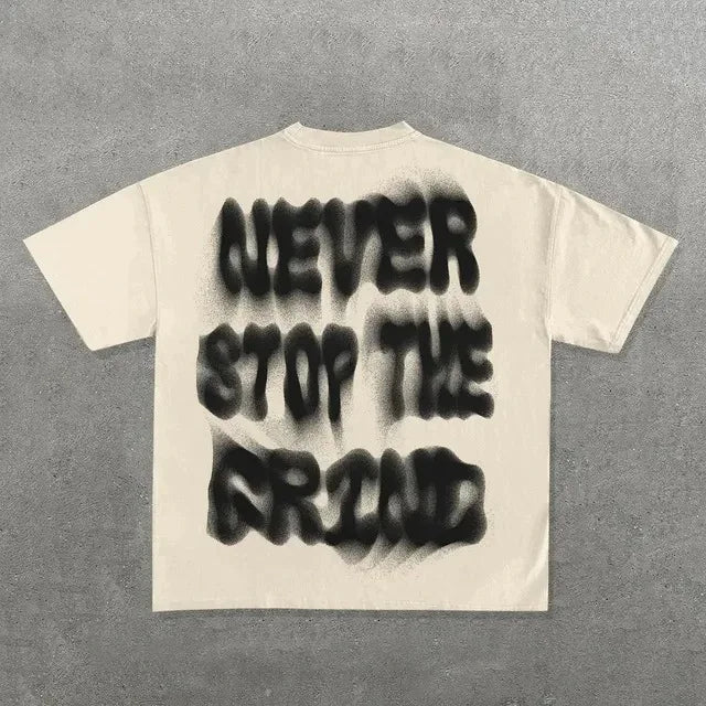 Y2k T Shirt Harajuku Hip Hop Letter Graphic Print Oversized Tshirt Men Women Harajuku Gothic Round Neck Cotton Short Sleeve Tops - Lucien Store