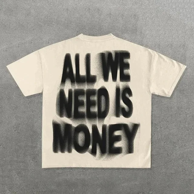 Y2k T Shirt Harajuku Hip Hop Letter Graphic Print Oversized Tshirt Men Women Harajuku Gothic Round Neck Cotton Short Sleeve Tops - Lucien Store