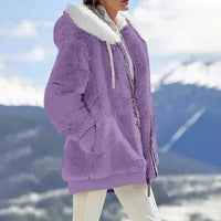 Alaska - striped winter jacket coat for women