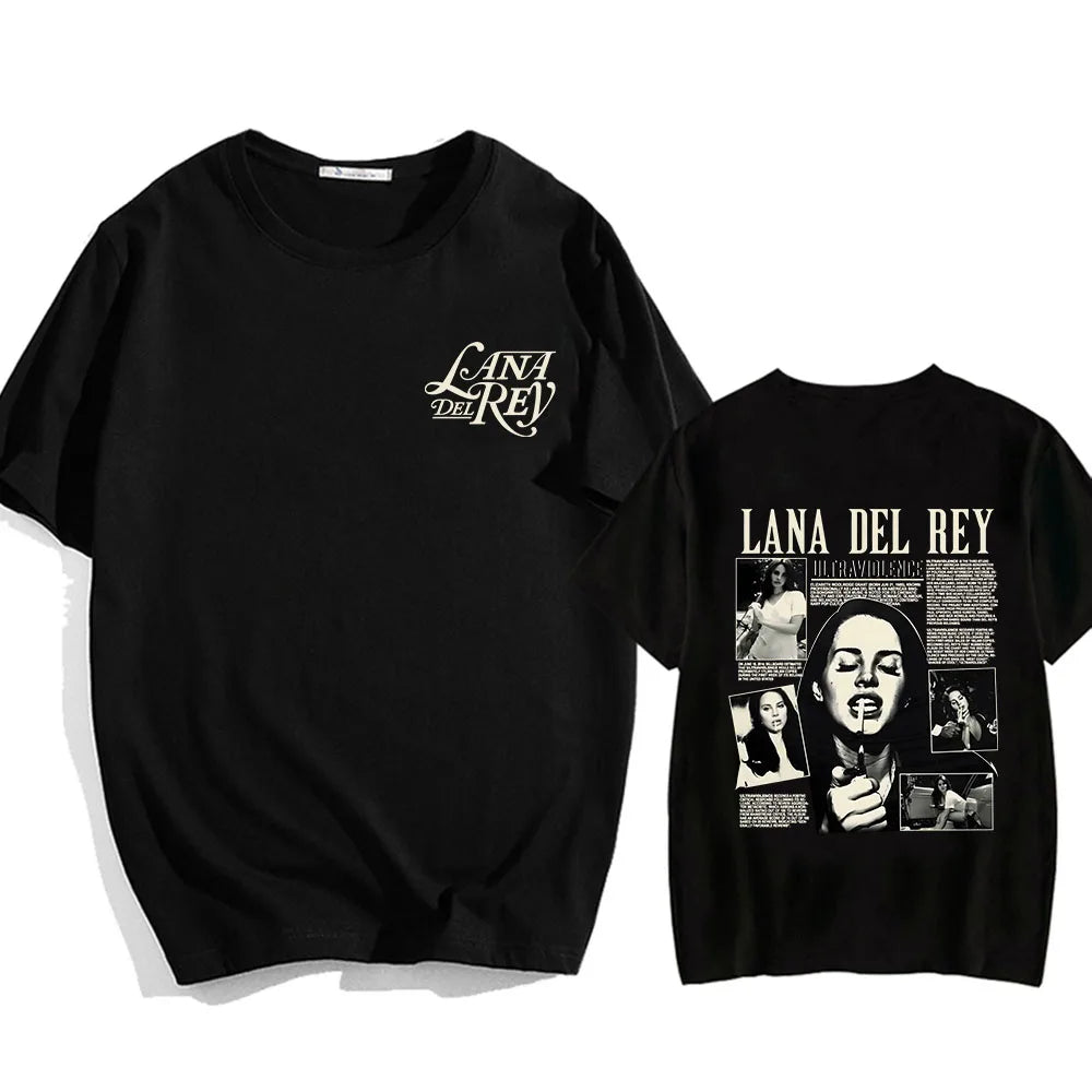 Lana Del Rey Singer Printing T - shirt Short Sleeve Cotton Soft Tee - shirt Spring Summer Casual Men/Women Tshirts Camisas O - neck - Lucien Store