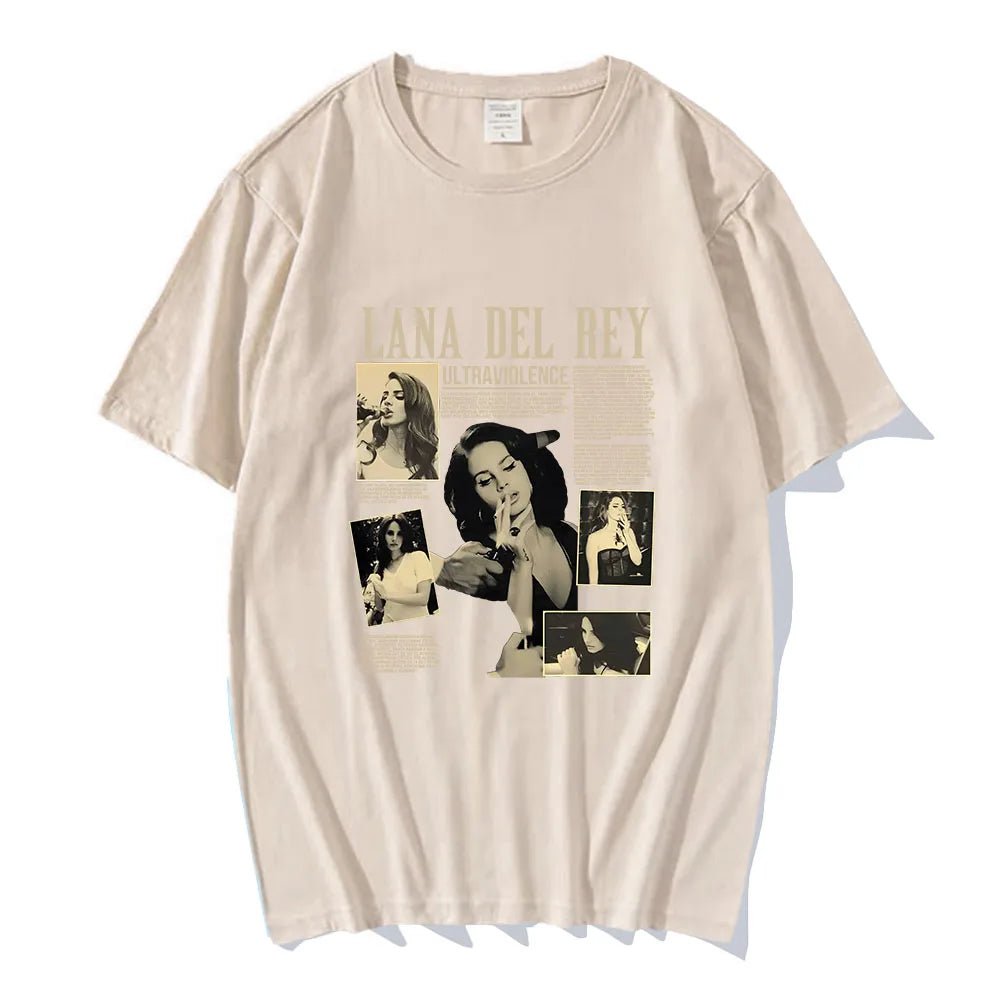 Lana Del Rey T - shirt Famous Singer Graphic Printing Tee - shirt Cotton High Quality Soft Tshirts Short Sleeve Spring Summer Tees - Lucien Store