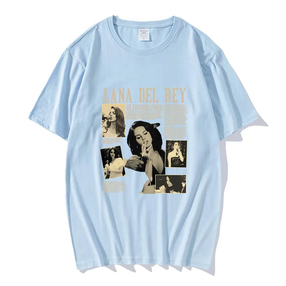 Lana Del Rey T - shirt Famous Singer Graphic Printing Tee - shirt Cotton High Quality Soft Tshirts Short Sleeve Spring Summer Tees - Lucien Store