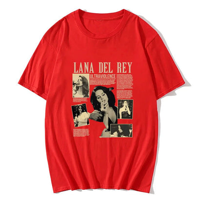 Lana Del Rey T - shirt Famous Singer Graphic Printing Tee - shirt Cotton High Quality Soft Tshirts Short Sleeve Spring Summer Tees - Lucien Store