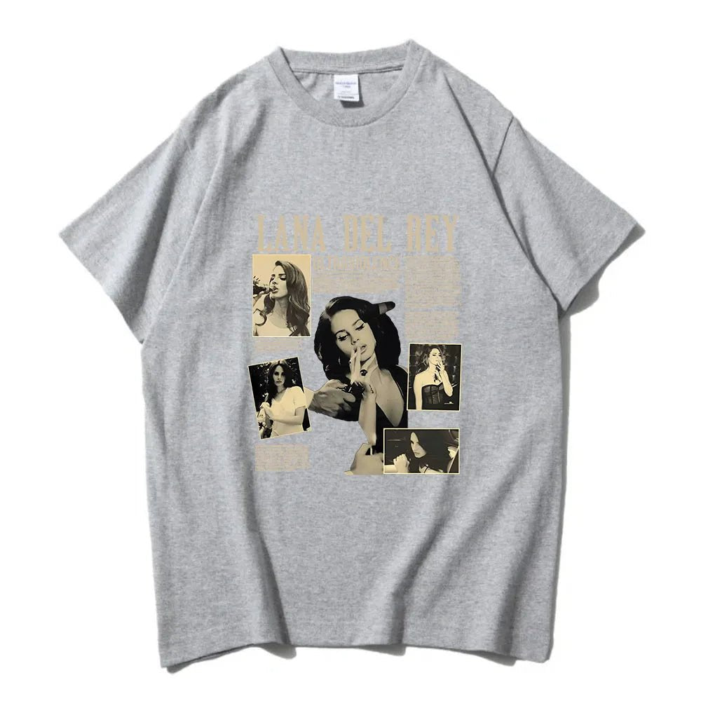 Lana Del Rey T - shirt Famous Singer Graphic Printing Tee - shirt Cotton High Quality Soft Tshirts Short Sleeve Spring Summer Tees - Lucien Store