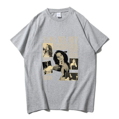 Lana Del Rey T - shirt Famous Singer Graphic Printing Tee - shirt Cotton High Quality Soft Tshirts Short Sleeve Spring Summer Tees - Lucien Store