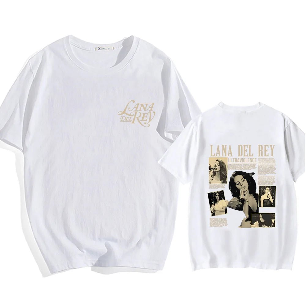 Lana Del Rey T - shirt Famous Singer Graphic Printing Tee - shirt Cotton High Quality Soft Tshirts Short Sleeve Spring Summer Tees - Lucien Store