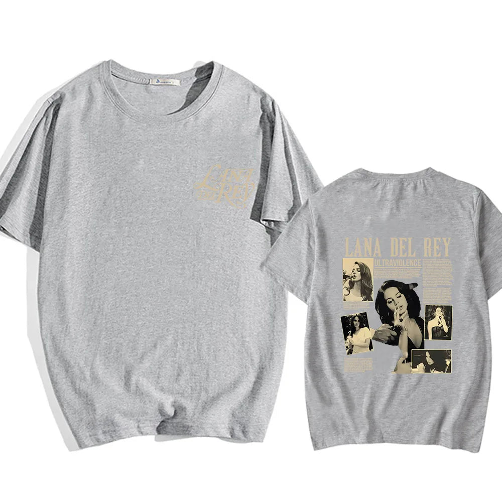 Lana Del Rey T - shirt Famous Singer Graphic Printing Tee - shirt Cotton High Quality Soft Tshirts Short Sleeve Spring Summer Tees - Lucien Store