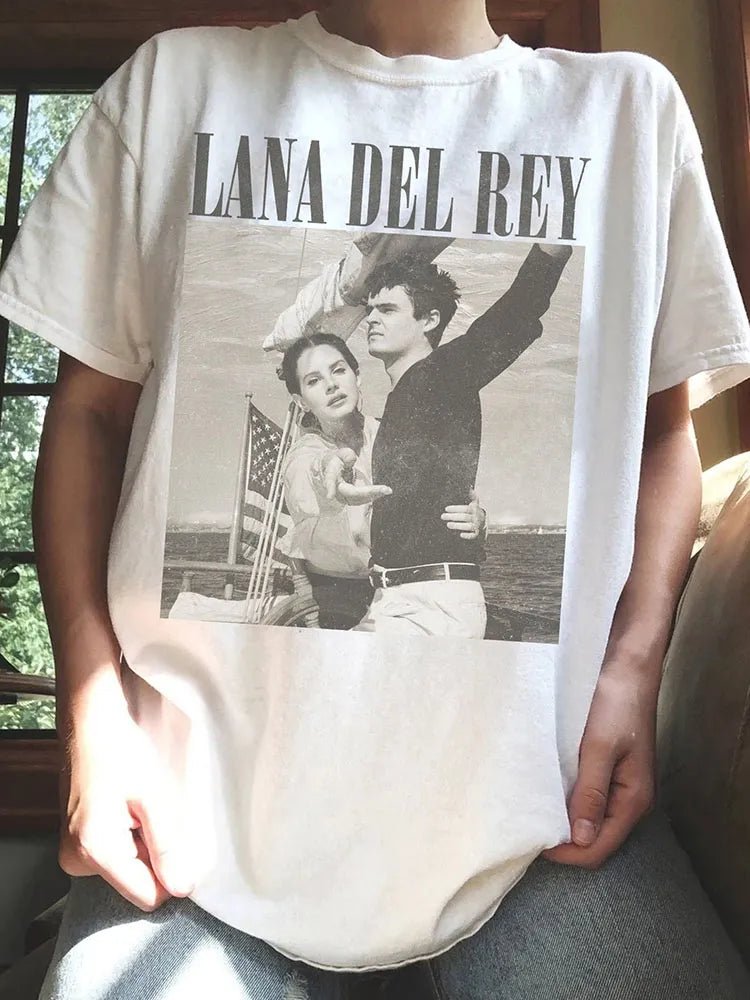 New Lana Del Rey Ldr Sailing Tan T Shirt Cotton Tee Vintage Shirt Summer Unisex T - Shirt Harajuku Casual Women T Shirt - Lucien Store