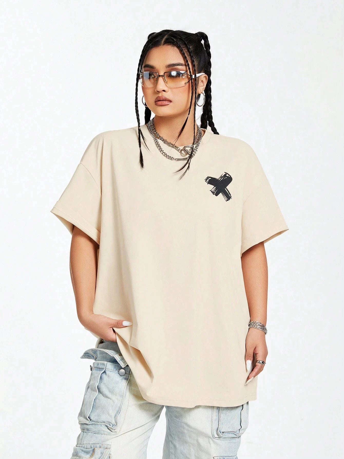 Simple Graffiti Style Printing T Shirt Women Street Sport Short Sleeve Fashion Summer Tees Clothing Cool Breathable T - Shirts - Lucien Store