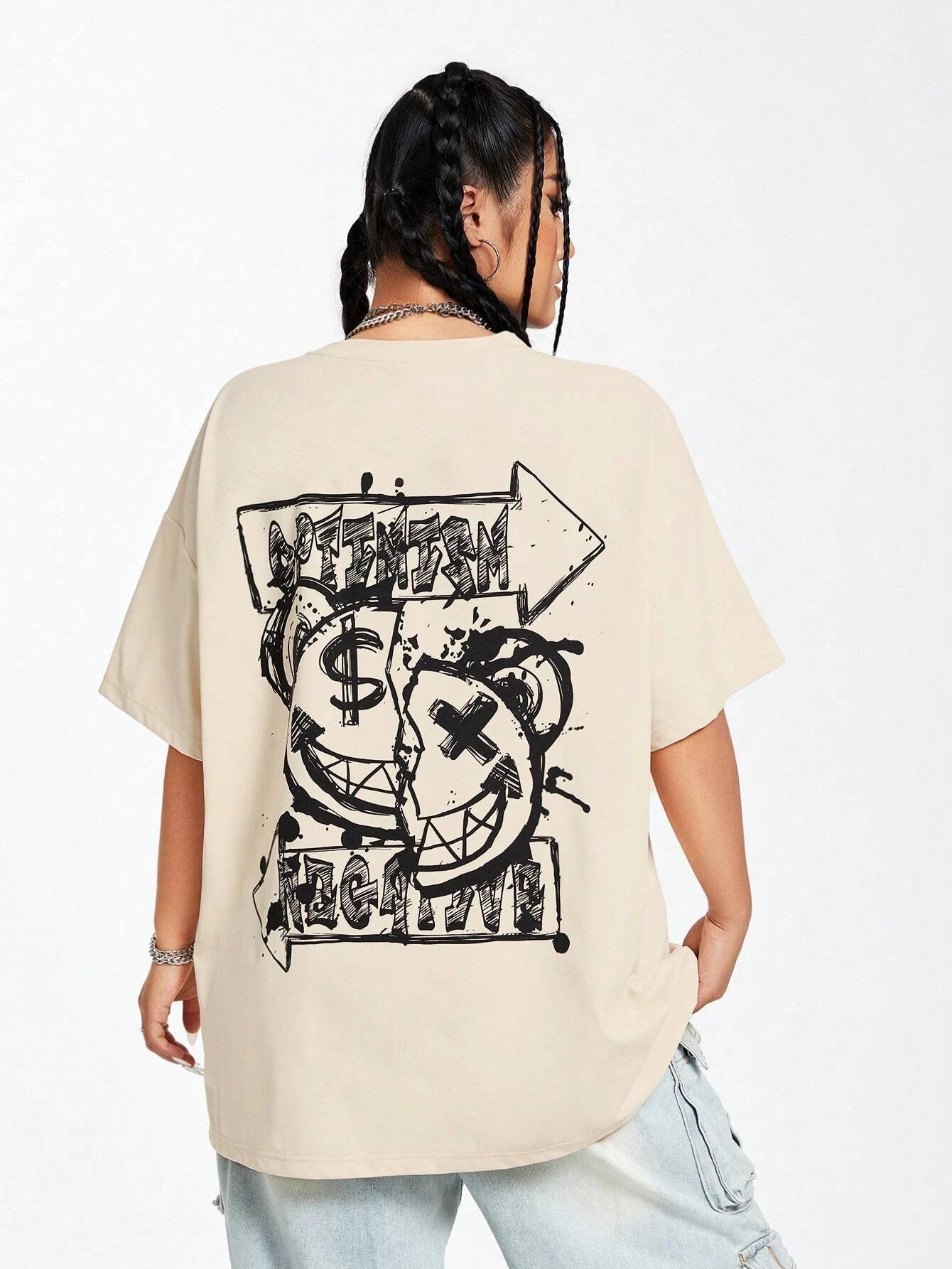 Simple Graffiti Style Printing T Shirt Women Street Sport Short Sleeve Fashion Summer Tees Clothing Cool Breathable T - Shirts - Lucien Store