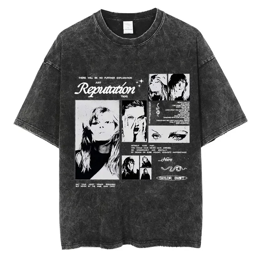 Singer Lana Del Rey Ldr Sailing Washed T - shirt Men Women Fashion Aesthetic Short Sleeve Tees Harajuku Vintage Streetwear T Shirt - Lucien Store