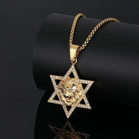 Star of David Lion שרשרת - Lucien Store