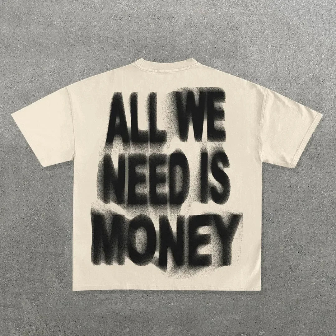 Streetwear Y2k Retro T - Shirt Men's Harajuku Hip Hop Graphic Print Oversized Cotton Crew Neck Gothic Short Sleeve Top Ins - Lucien Store