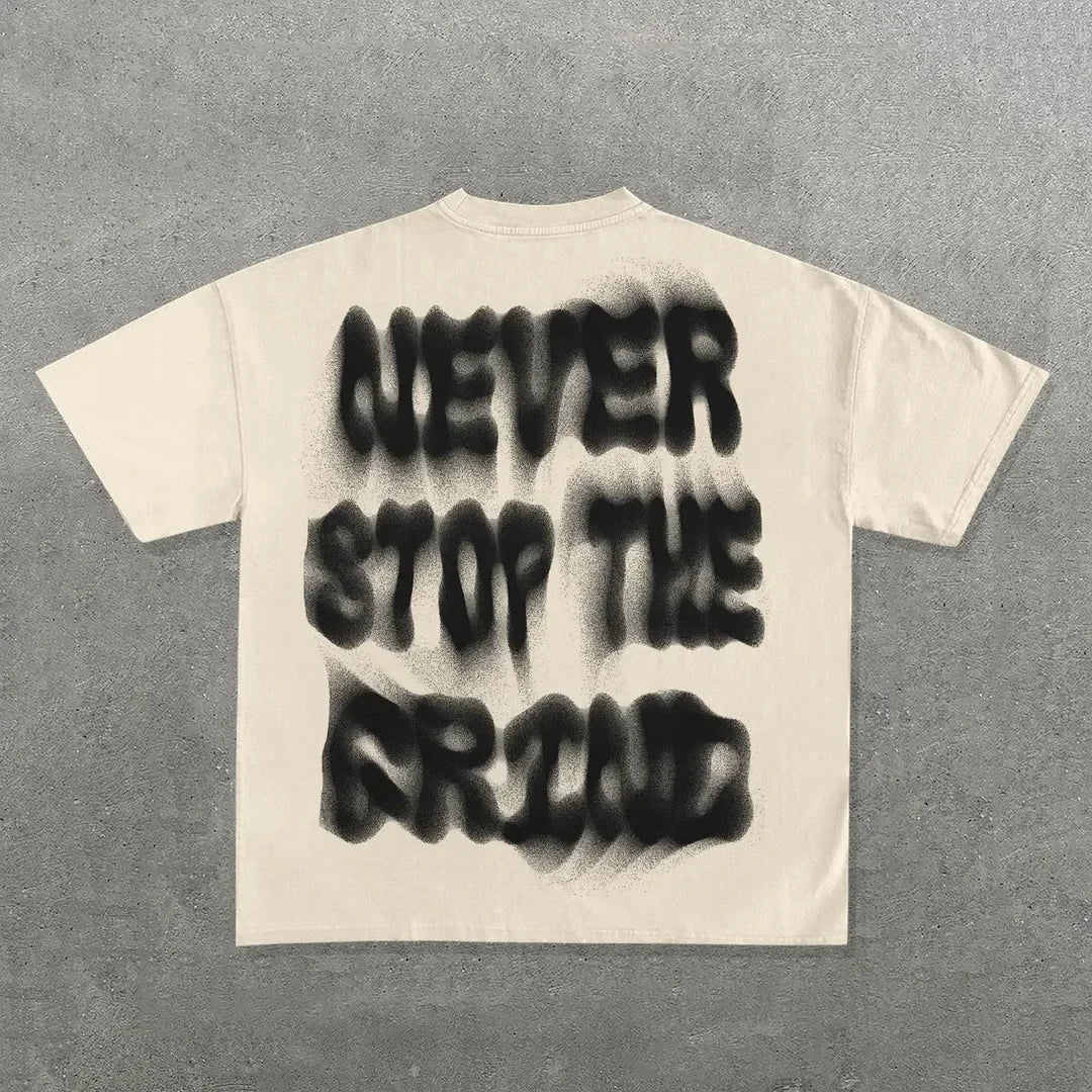 Streetwear Y2k Retro T - Shirt Men's Harajuku Hip Hop Graphic Print Oversized Cotton Crew Neck Gothic Short Sleeve Top Ins - Lucien Store