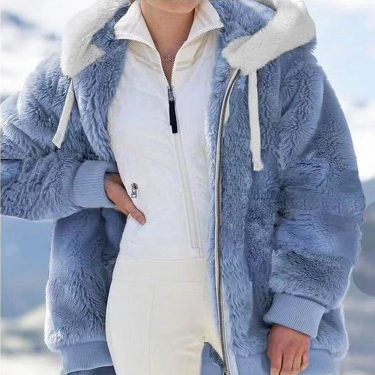 Alaska - striped winter jacket coat for women