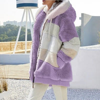 Alaska - striped winter jacket coat for women