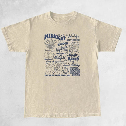 Women Vintage Music Concert T Shirt Casual Short Sleeve Fandom Graphic Tees Trendy Fashion T - Shirts Female Hippie Retro Tops - Lucien Store