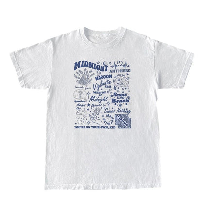 Women Vintage Music Concert T Shirt Casual Short Sleeve Fandom Graphic Tees Trendy Fashion T - Shirts Female Hippie Retro Tops - Lucien Store